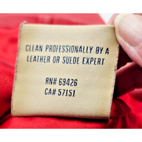 VTG Wilsons Leather Jacket Red Women's Size 3X Zip Front Zip Pocket & Sleeves - Picture 11 of 13